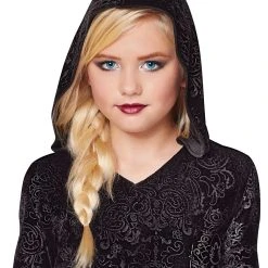 Spirit Halloween Kids Black Hooded Dress -HALLOWEEN COSTUMES Sales Store 01558378 c