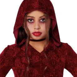 Spirit Halloween Kids Red Hooded Dress -HALLOWEEN COSTUMES Sales Store 01558410 c