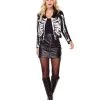 Spirit Halloween Adult Cropped Skeleton Jacket
