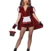 Spirit Halloween Adult Runaway Red Riding Hood Romper Costume -HALLOWEEN COSTUMES Sales Store 01561307 a