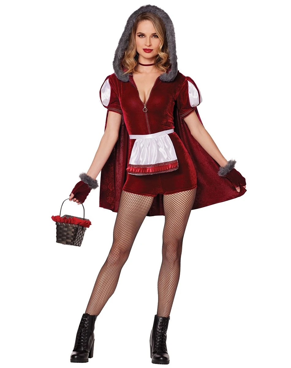 Spirit Halloween Adult Runaway Red Riding Hood Romper Costume 3 Spirit Halloween Adult Runaway Red Riding Hood Romper Costume
