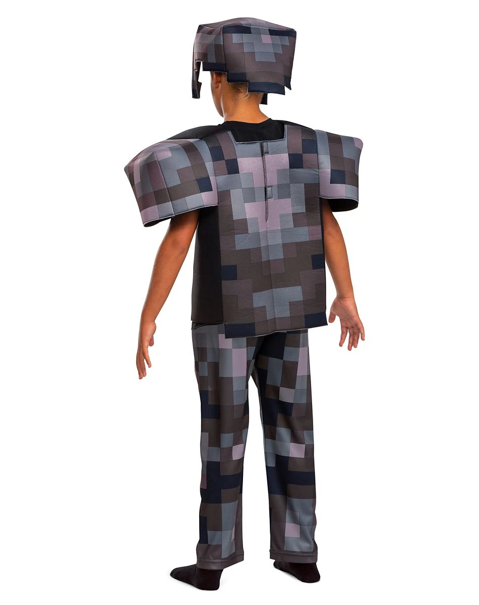 Spirit Halloween Kids Netherite Armor Costume Deluxe - Minecraft 4 Spirit Halloween Kids Netherite Armor Costume Deluxe - Minecraft - Image 2