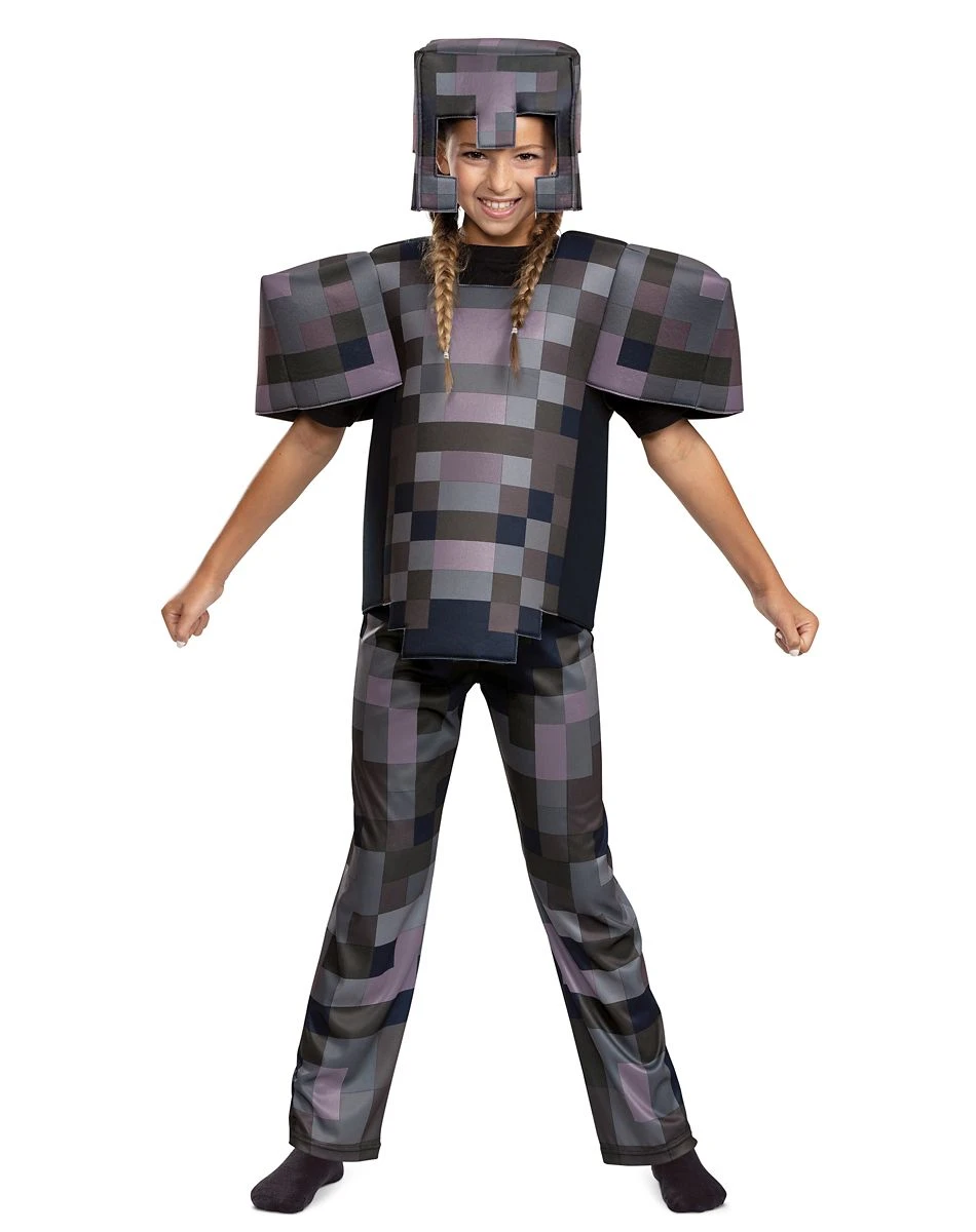 Spirit Halloween Kids Netherite Armor Costume Deluxe - Minecraft 5 Spirit Halloween Kids Netherite Armor Costume Deluxe - Minecraft - Image 3
