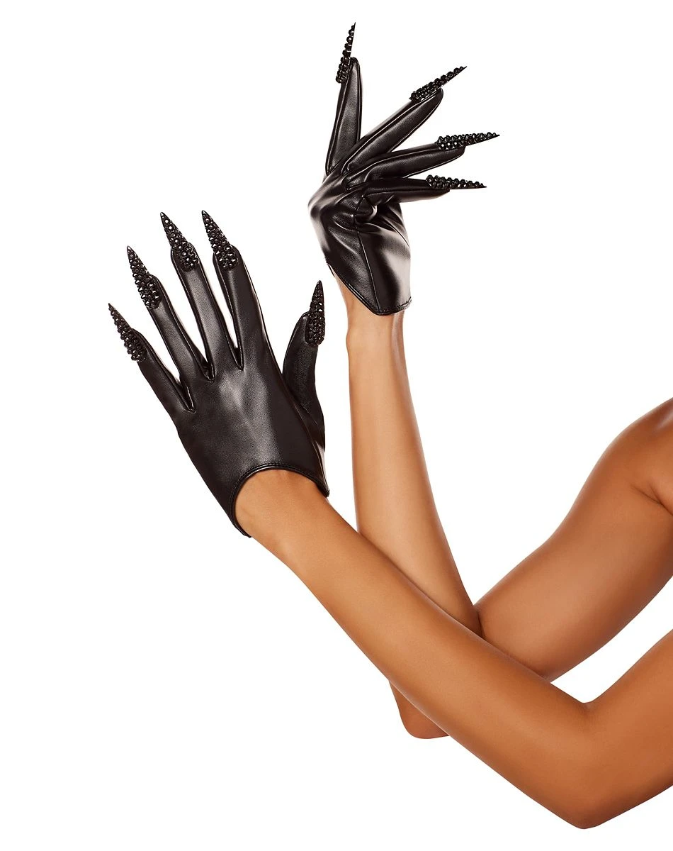 Spirit Halloween Pleather Wrap Gloves 3 Spirit Halloween Pleather Wrap Gloves