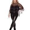 Spirit Halloween Adult Sequin Spider Web Plus Size Poncho -HALLOWEEN COSTUMES Sales Store 01570605 a