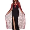 Spirit Halloween Adult Burgundy Lace Cape -HALLOWEEN COSTUMES Sales Store 01574193 a