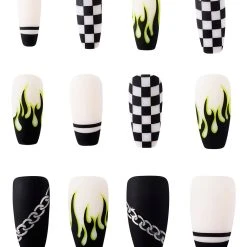 Spirit Halloween Punk Rock Press On Nails -HALLOWEEN COSTUMES Sales Store 01575158 b