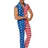 Spirit Halloween Adult Stars and Stripes Plus Size Jumpsuit Costume -HALLOWEEN COSTUMES Sales Store 01576016 a