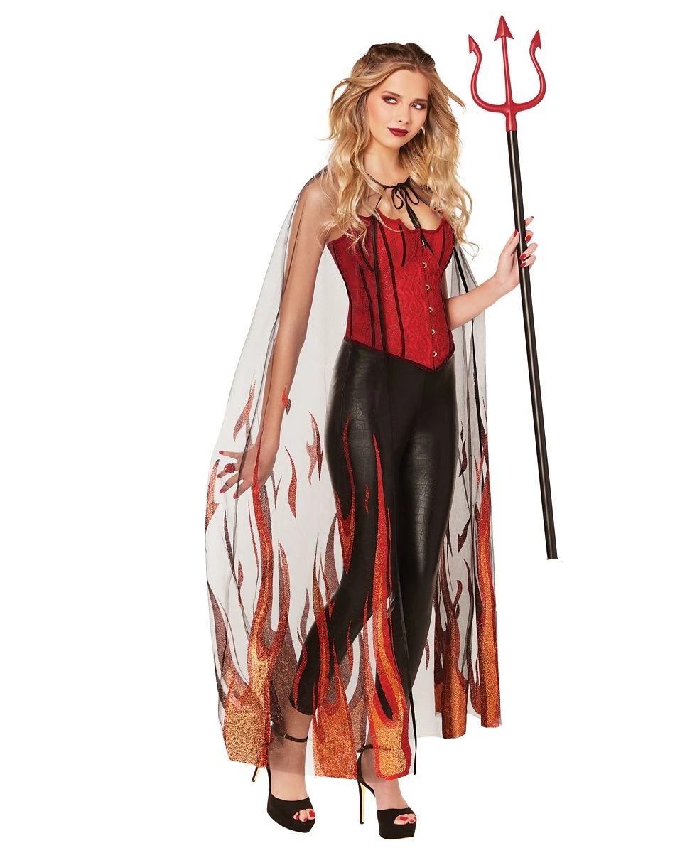 Spirit Halloween Adult Gothic Devil Cape 3 Spirit Halloween Adult Gothic Devil Cape