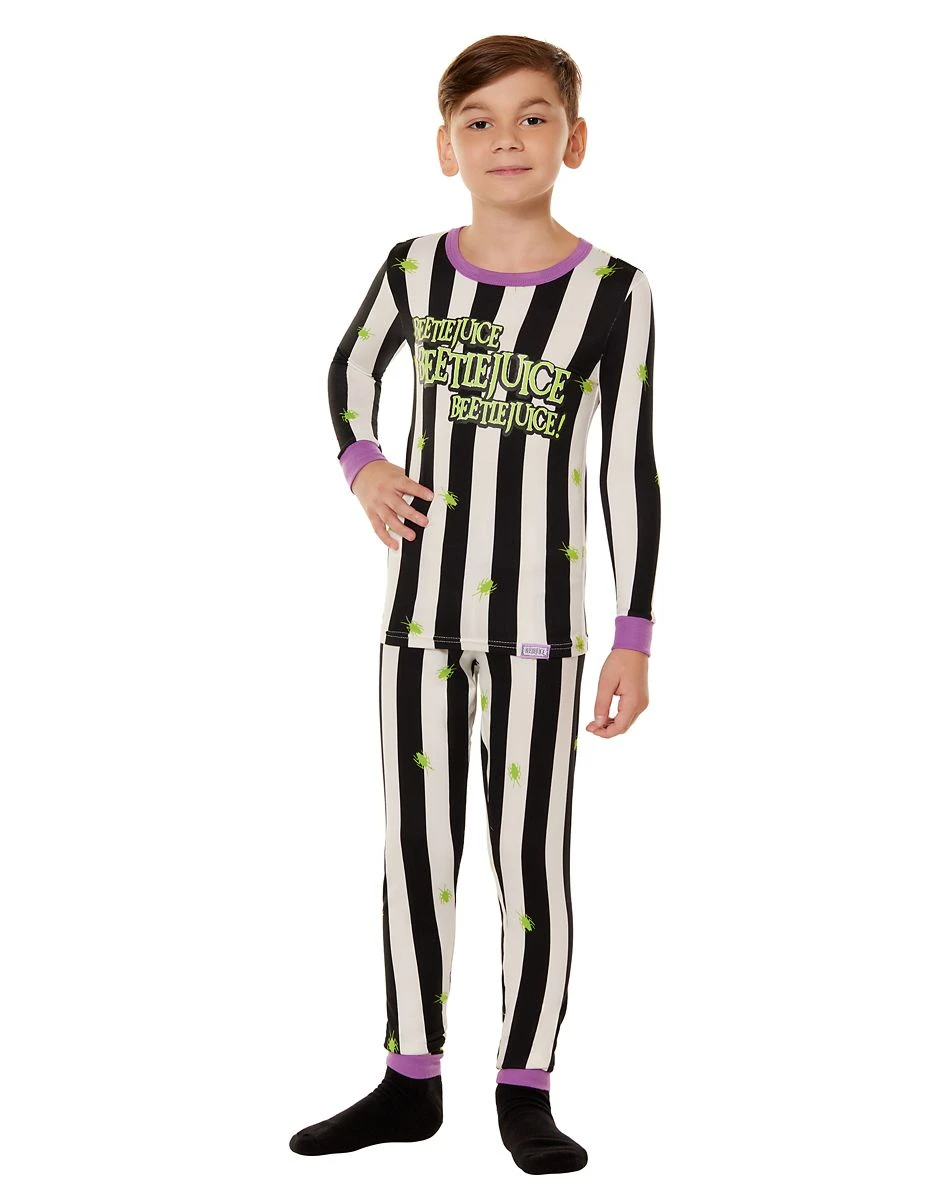 Spirit Halloween Kids Beetlejuice Pajama Set 3 Spirit Halloween Kids Beetlejuice Pajama Set