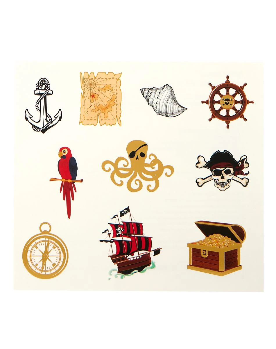 Spirit Halloween Pirate Temporary Tattoos 5 Spirit Halloween Pirate Temporary Tattoos - Image 3