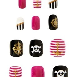 Spirit Halloween Kids Pirate Press On Nails -HALLOWEEN COSTUMES Sales Store 01580638 b