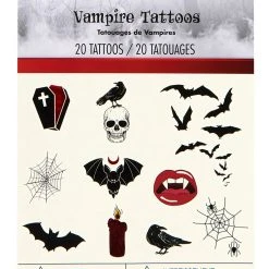 Spirit Halloween Vampire Temporary Tattoos -HALLOWEEN COSTUMES Sales Store 01580661 d