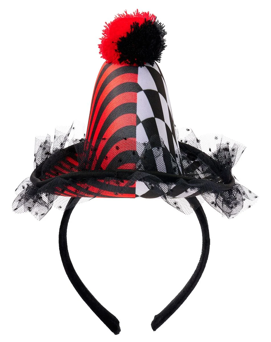 Spirit Halloween Scary Clown Mini Hat Headband 4 Spirit Halloween Scary Clown Mini Hat Headband - Image 2