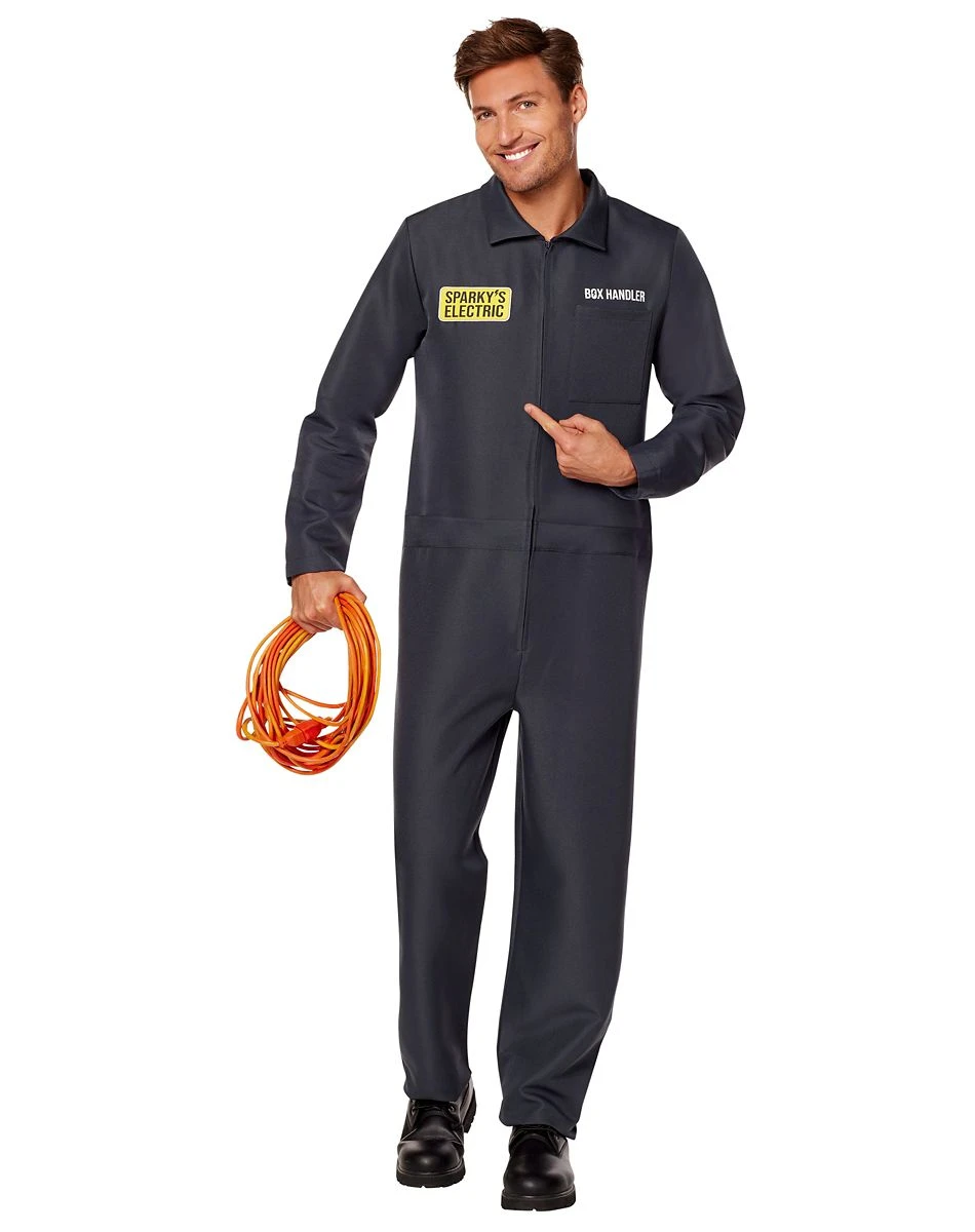 Spirit Halloween Adult Sparky's Electric Jumpsuit Costume 3 Spirit Halloween Adult Sparky's Electric Jumpsuit Costume