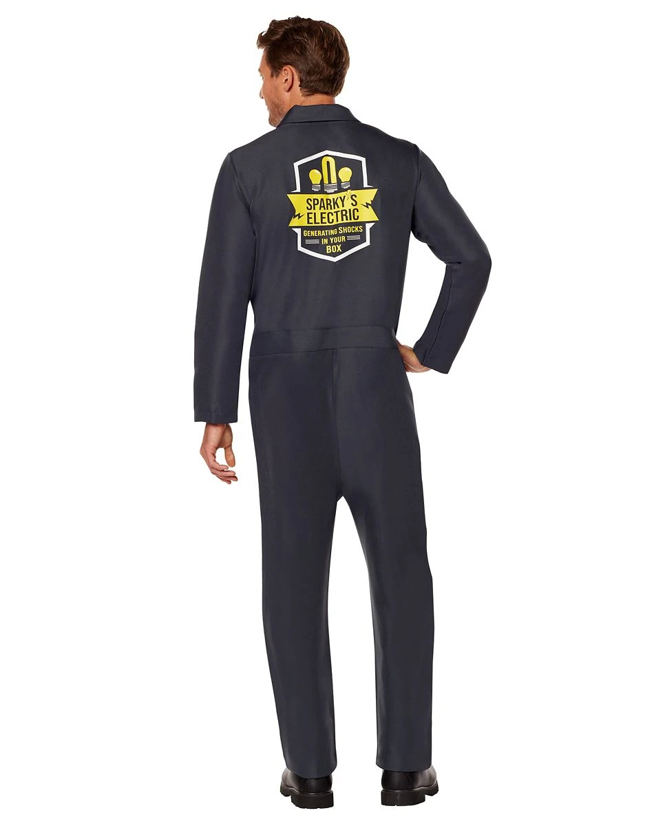 Spirit Halloween Adult Sparky's Electric Jumpsuit Costume 4 Spirit Halloween Adult Sparky's Electric Jumpsuit Costume - Image 2