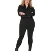 Spirit Halloween Adult Black Long Sleeve Zip Plus Size Catsuit -HALLOWEEN COSTUMES Sales Store 01584648 a