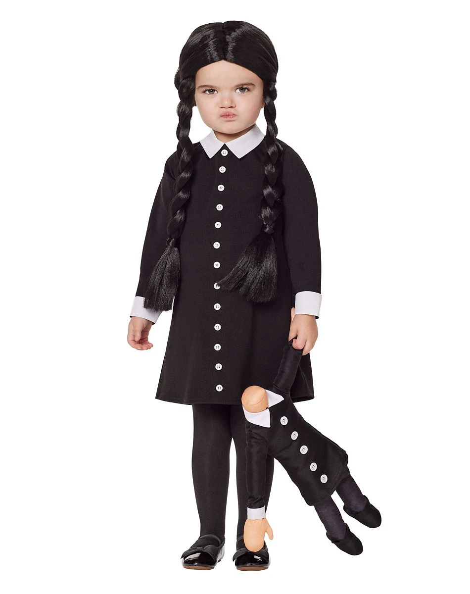 Spirit Halloween Toddler Wednesday Addams Costume - The Addams Family 3 Spirit Halloween Toddler Wednesday Addams Costume - The Addams Family