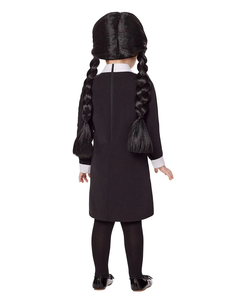 Spirit Halloween Toddler Wednesday Addams Costume - The Addams Family 4 Spirit Halloween Toddler Wednesday Addams Costume - The Addams Family - Image 2