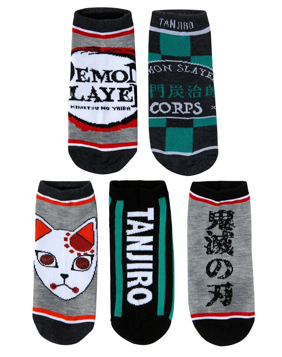 Spirit Halloween Demon Slayer No Show Socks - 5 Pack 3 Spirit Halloween Demon Slayer No Show Socks - 5 Pack