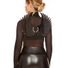 Spirit Halloween Black Faux Leather Fallen Angel Wings -HALLOWEEN COSTUMES Sales Store 01593011 a