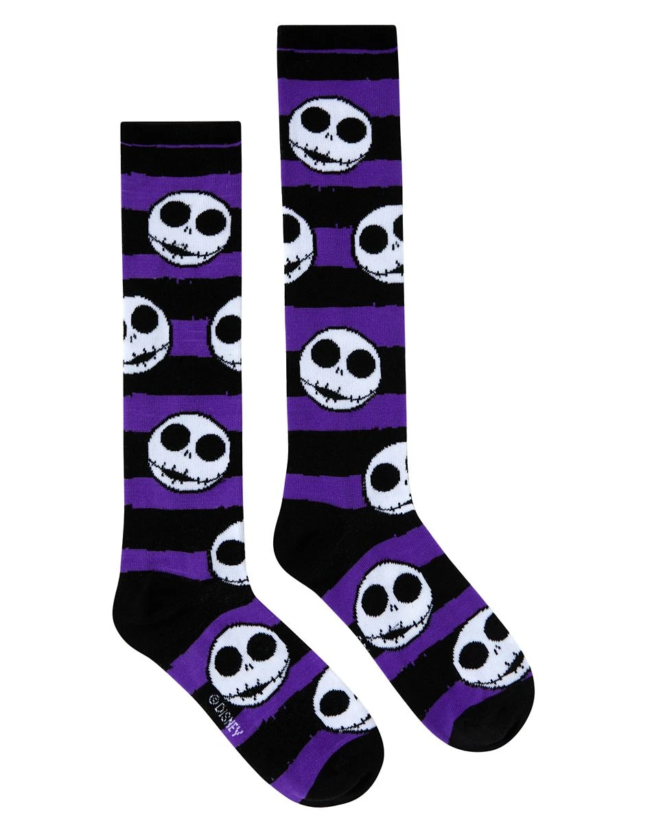 Spirit Halloween Jack Skellington Striped Knee High Socks - The Nightmare Before Christmas 3 Spirit Halloween Jack Skellington Striped Knee High Socks - The Nightmare Before Christmas