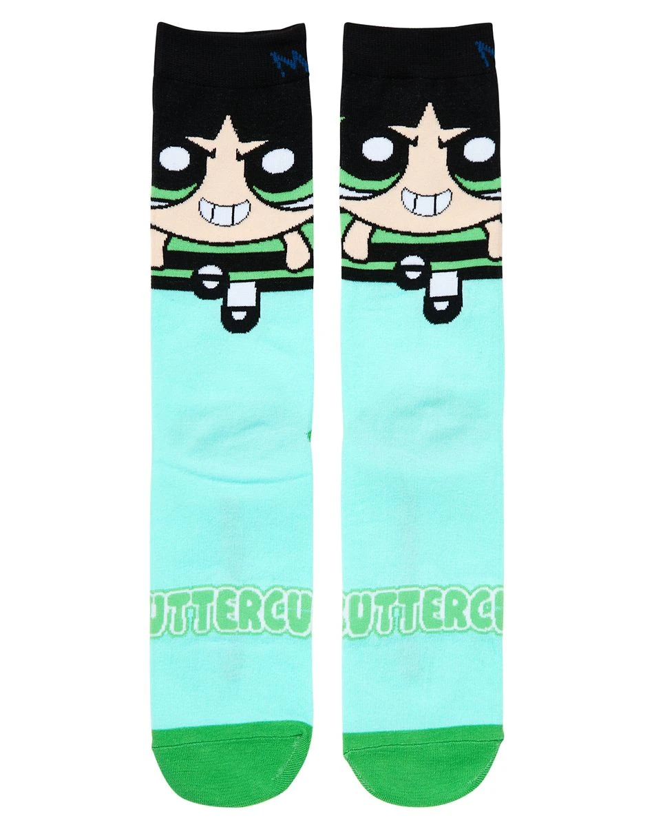 Spirit Halloween Buttercup Crew Socks - The Powerpuff Girls 3 Spirit Halloween Buttercup Crew Socks - The Powerpuff Girls