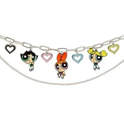 Spirit Halloween Powerpuff Girls Charm Chain Necklace -HALLOWEEN COSTUMES Sales Store 01595040 b
