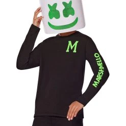 Spirit Halloween Kids Glow in the Dark Marshmello Costume Kit -HALLOWEEN COSTUMES Sales Store 01597269 c