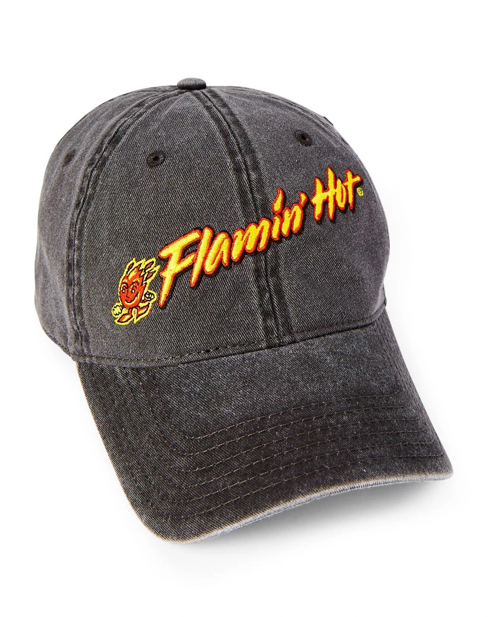 Spirit Halloween Flamin' Hot Cheetos Denim Dad Hat 3 Spirit Halloween Flamin' Hot Cheetos Denim Dad Hat