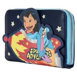 Spirit Halloween Loungefly Glow in the Dark Space Adventure Zip Wallet - Lilo & Stitch -HALLOWEEN COSTUMES Sales Store 03915683 c