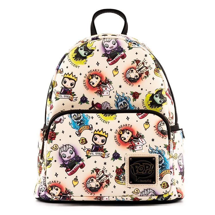 Spirit Halloween Loungefly Pop Disney Villains Tattoo Mini Backpack 3 Spirit Halloween Loungefly Pop Disney Villains Tattoo Mini Backpack
