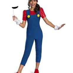 Spirit Halloween Kids Mario Jumpsuit One Piece Costume - Mario Bros