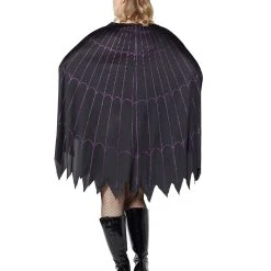 Spirit Halloween Spider Web Black and Purple Poncho -HALLOWEEN COSTUMES Sales Store 07325053 c