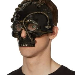 Spirit Halloween Steampunk Skull Half Mask -HALLOWEEN COSTUMES Sales Store 07392665 c
