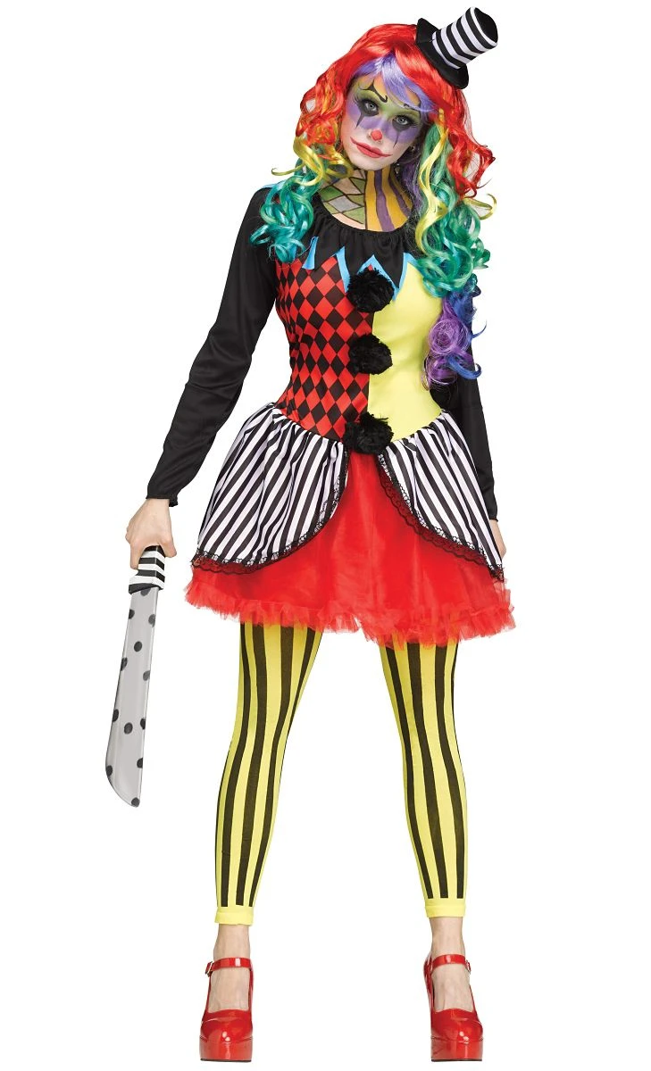Spirit Halloween Adult Freak Show Clown Costume 3 Spirit Halloween Adult Freak Show Clown Costume