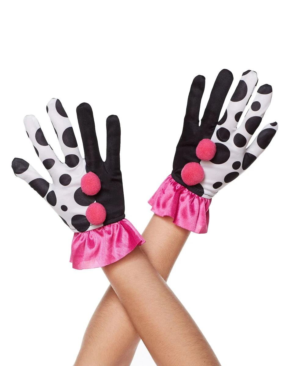 Spirit Halloween Harlequin Clown Ruffle Gloves 3 Spirit Halloween Harlequin Clown Ruffle Gloves