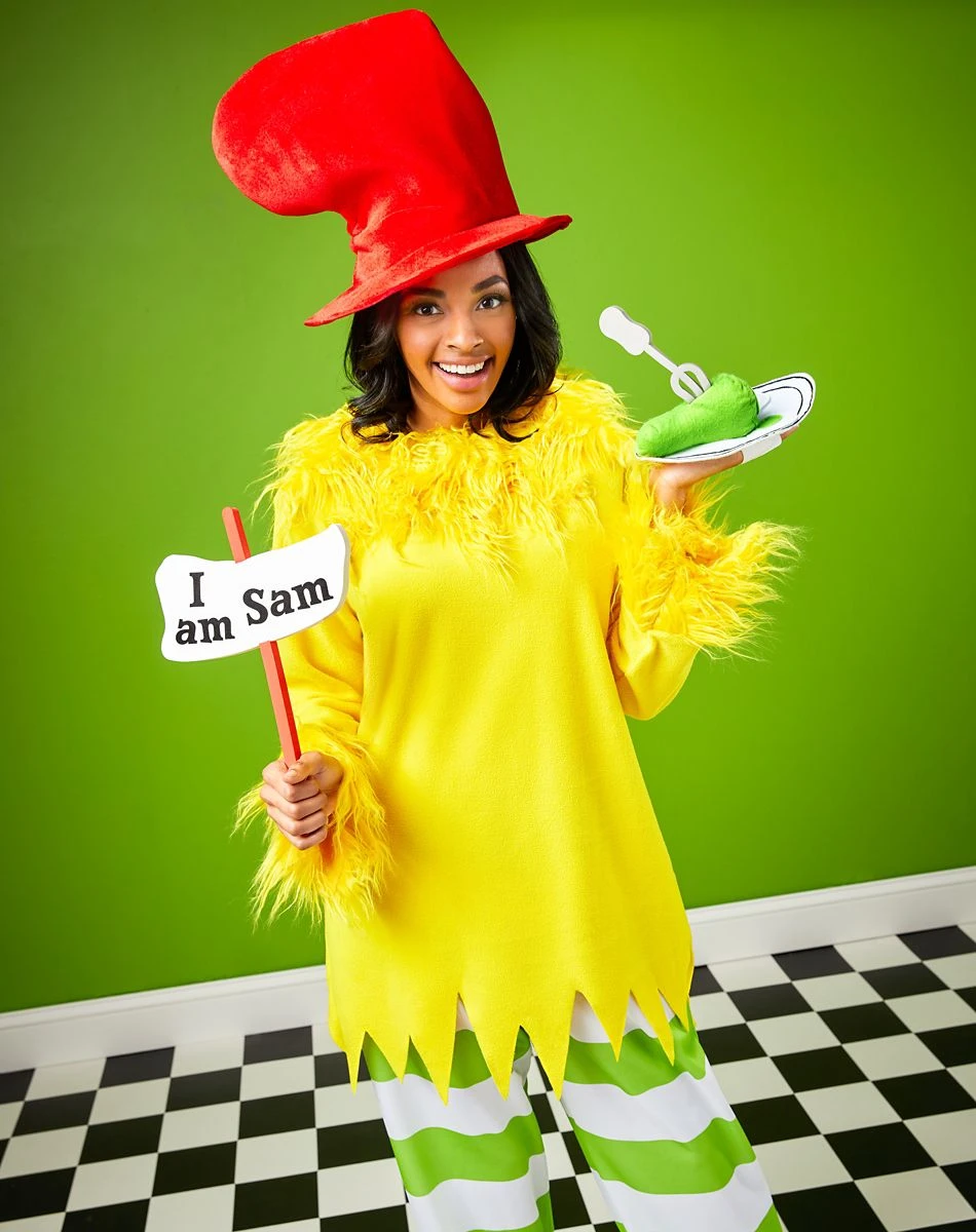 Spirit Halloween Adult Sam I Am Costume - Dr. Seuss 3 Spirit Halloween Adult Sam I Am Costume - Dr. Seuss