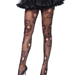 Spirit Halloween Adult Black Decorated Skull Tights 7 Spirit Halloween Adult Black Decorated Skull Tights -HALLOWEEN COSTUMES Sales Store 07406721 a