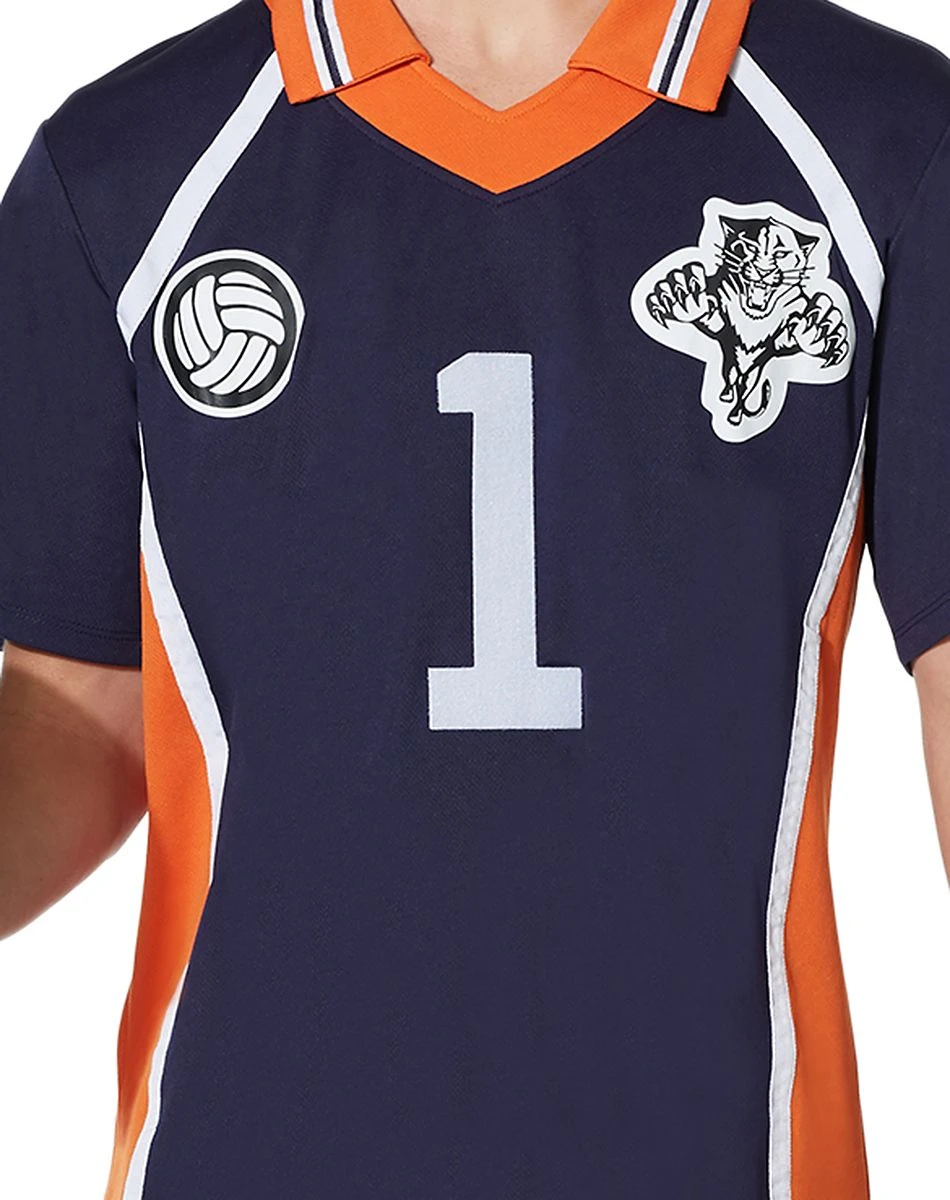 Spirit Halloween Adult Navy Volleyball Uniform Costume 6 Spirit Halloween Adult Navy Volleyball Uniform Costume - Image 4