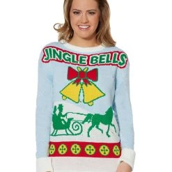 Spirit Halloween Adult Singing Light Up Jingle Bells Ugly Christmas Sweater -HALLOWEEN COSTUMES Sales Store 07440621 b