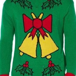 Spirit Halloween Adult Singing Light Up Bell Ugly Christmas Sweater -HALLOWEEN COSTUMES Sales Store 07440654 d