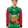 Spirit Halloween Adult Green Reindeer Ugly Christmas Sweater 2 Spirit Halloween Adult Green Reindeer Ugly Christmas Sweater -HALLOWEEN COSTUMES Sales Store 07440779 a