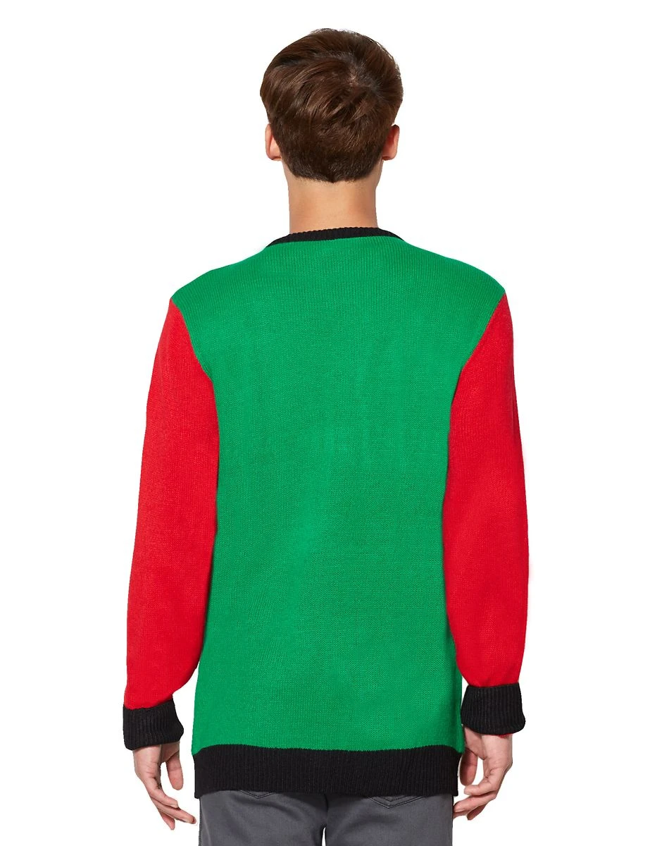 Spirit Halloween Adult Green Reindeer Ugly Christmas Sweater 4 Spirit Halloween Adult Green Reindeer Ugly Christmas Sweater - Image 2