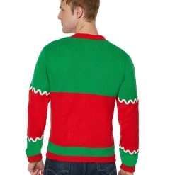 Spirit Halloween Adult Gingerbread Ugly Christmas Sweater Cardigan -HALLOWEEN COSTUMES Sales Store 07440803 c