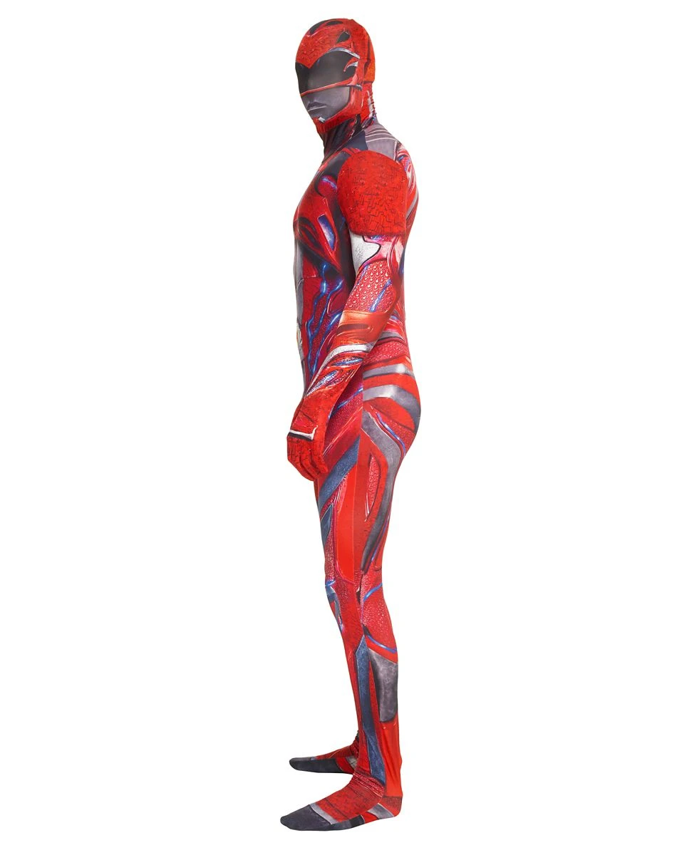 Spirit Halloween Adult Red Ranger Skin Suit Costume - Power Rangers 5 Spirit Halloween Adult Red Ranger Skin Suit Costume - Power Rangers - Image 3