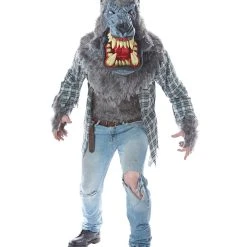 Spirit Halloween Adult Big Mouth Werewolf Costume Deluxe