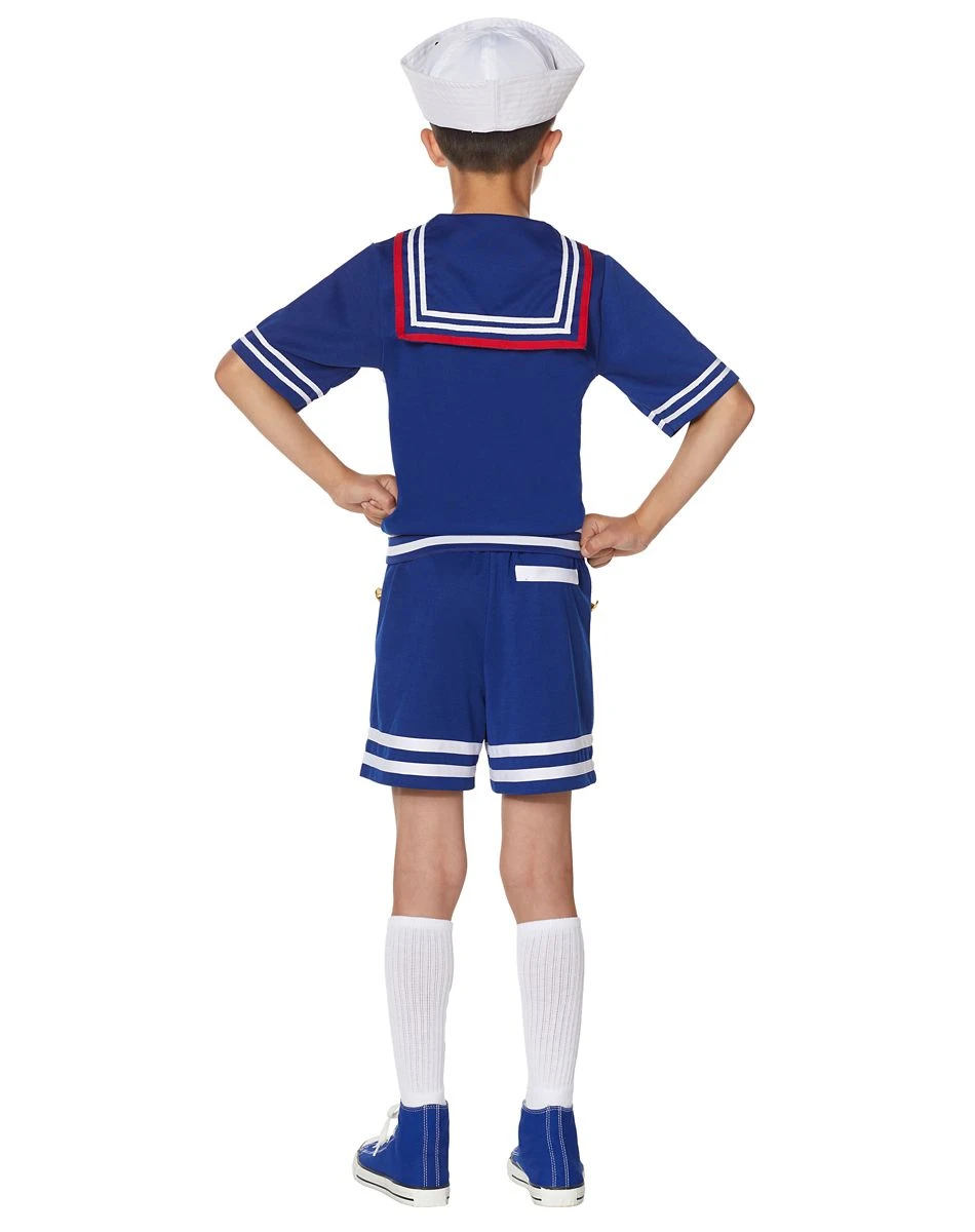Spirit Halloween Kids Steve Scoops Ahoy Costume - Stranger Things 4 Spirit Halloween Kids Steve Scoops Ahoy Costume - Stranger Things - Image 2