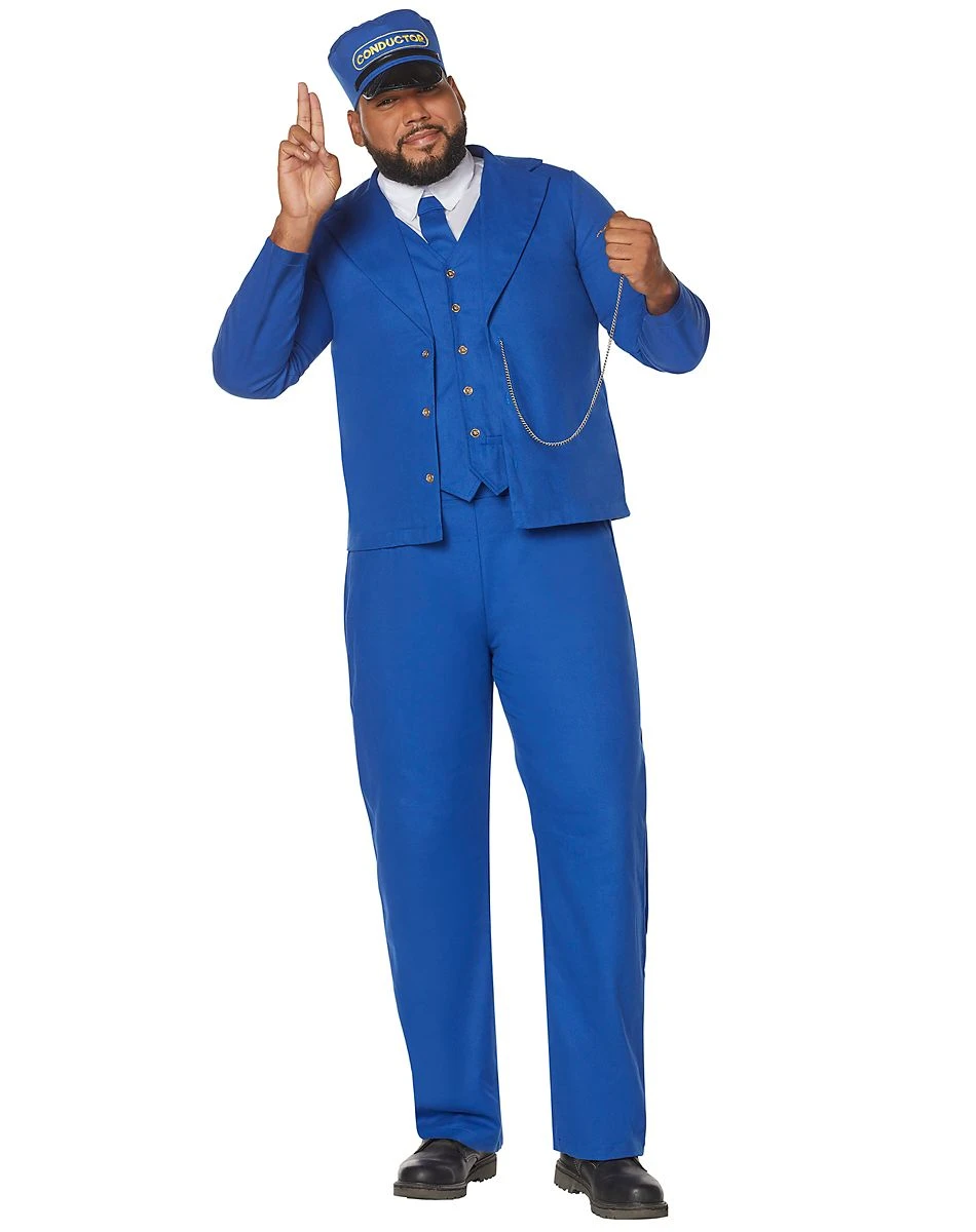 Spirit Halloween Adult Train Conductor Plus Size Costume 3 Spirit Halloween Adult Train Conductor Plus Size Costume