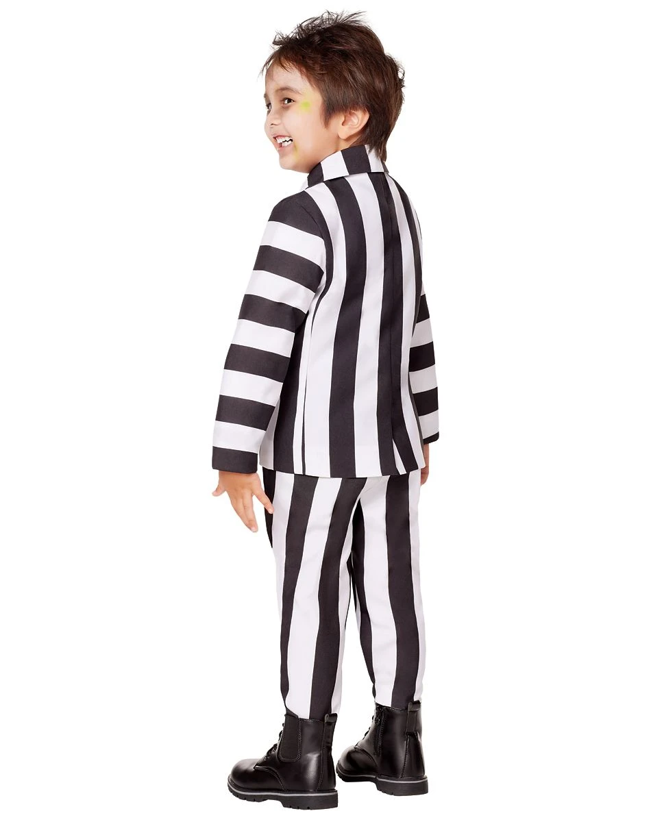 Spirit Halloween Toddler Beetlejuice Striped Suit 4 Spirit Halloween Toddler Beetlejuice Striped Suit - Image 2